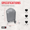 Weber Grill Cover for 22 Inch Original Kettle Charcoal Grill Gray Weather Resistant Vinyl