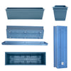 Bloem Dayton 6.87 in. H X 24 in. W Plastic Window Box Ocean Blue
