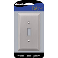 Amerelle Century Brushed Nickel 1 gang Stamped Steel Toggle Wall Plate 1 pk - Deal of The Week