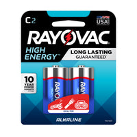 Rayovac High Energy C Alkaline Batteries 2 pk Carded - Open Box