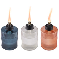 TIKI Assorted Glass 5.8 in. Carved Tabletop Torch 1 pc (Pack of 6)