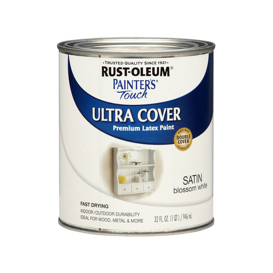 Rust-Oleum Painters Touch Blossom White Ultra Cover Paint 1 qt (Pack of 2).