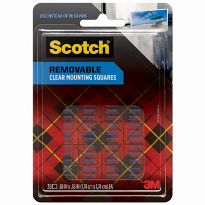 Scotch Double Sided 1 in. W X 1 in. L Mounting Squares Clear