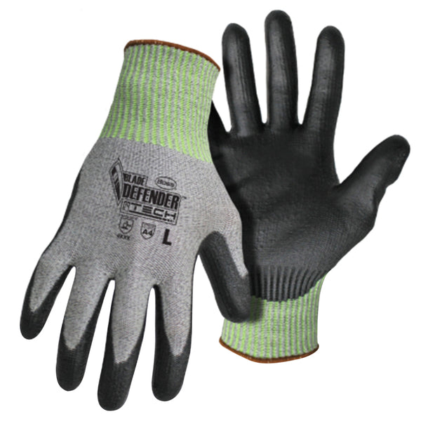 Guantes Boss Blade Defender Tech, color negro, gris y verde, talla XL, 1 par