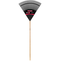 Truper Tru-Tough 66.5 in. 26 Tine Poly Leaf Rake Wood Handle (Pack of 6)