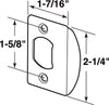 Prime-Line 2.25 in. H X 1.44 in. L Satin Stainless Steel Latch Strike Plate