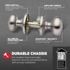Kwikset SmartKey Juno Satin Nickel Deadbolt and Entry Door Knob KW1 1-3/4 in.