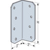 Simpson Strong-Tie 2 in. W X 6 in. L Galvanized Steel Medium L-Angle - Open Box