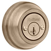 Kwikset SmartKey Antique Brass Metal Gatelatch Deadbolt