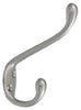 National Hardware 4.59 in. L Satin Nickel Silver Zinc Heavy Duty Garment Hook 35 lb. cap. 1 pk