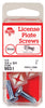 Hillman No. 14 x 3/4 in. L Slotted Square Head Zinc-Plated Steel License Plate Screws 2 pk (Pack of 10)