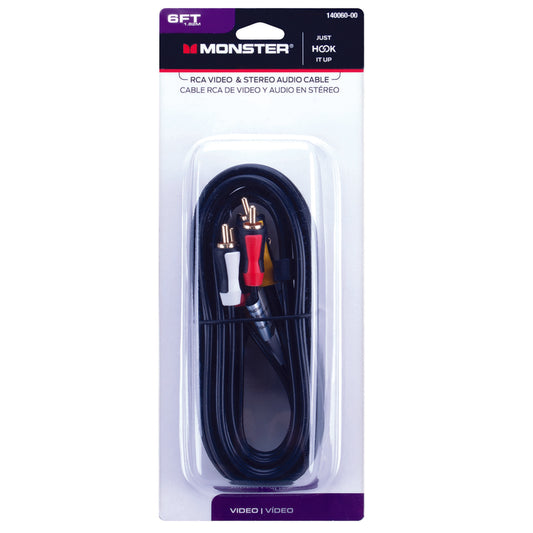 Monster Just Hook It Up 6 ft. L Video & Stereo Audio Cable RCA