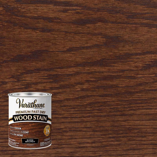 Varathane Premium Fast Dry Semi-Transparent Dark Walnut Wood Stain 1 qt. (Pack of 2)