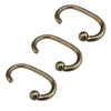 Excell Brushed Nickel Copper Metal Shower Curtain Rings 12 pk