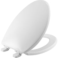 Mayfair White Plastic Elongated Closed Front Toilet Seat 18.63 L x 1.94 H x 14.31 W in.