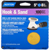 Norton Hook & Sand 5 in. Aluminum Oxide Hook and Loop A290 Sandpaper Vacuum Disc 100 Grit Medium 4 p