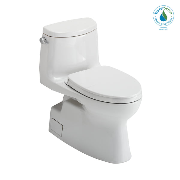 Inodoro TOTO® Carlyle® II de una pieza, alargado, de 1.28 GPF, altura universal, con CEFIONTECT y asiento SS124 SoftClose, compatible con WASHLET+, blanco algodón - MS614124CEFG#01