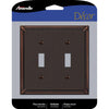 Amerelle Imperial Bead Aged Bronze 2 gang Die-Cast Metal Toggle Wall Plate 1 pk