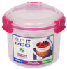 Sistema 21355ZS 17.9 Oz Klip It® Breakfast To Go Food Storage Container (Pack of 6)