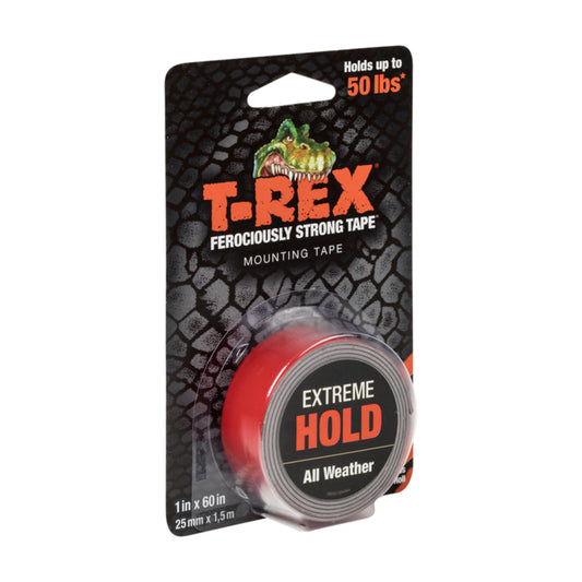 T-Rex Extreme Hold Double Sided 1 in. W X 60 in. L Mounting Tape Clear