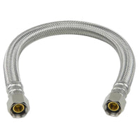 Brasscraft Plumbshop 3/8 in. Compression X 3/8 in. D Compression 12 in. Braided Stainless Steel Fauc
