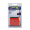 Magnet Source 2.375 in. L X 2.375 in. W Red Retrieving Magnet 100 lb. pull 1 pc