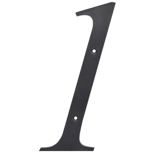 Hillman 6 in. Reflective Black Plastic Nail-On Number 1 1 pc (Pack of 3)