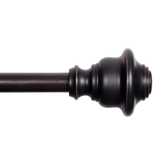 Kenney Fast Fit Weathered Brown Finn Curtain Rod 66 in. L X 120 in. L