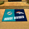 NFL House Divided - Dolphins / Broncos House Divided Rug