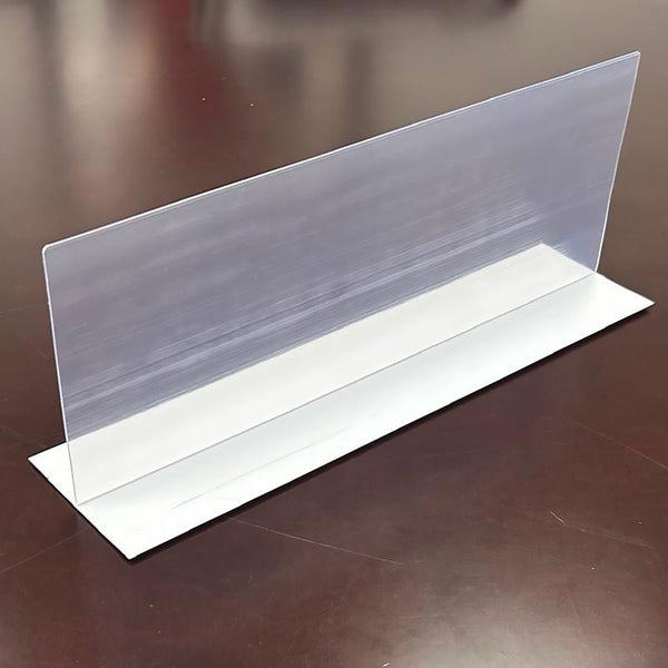 Divisor transparente de plástico para estantes de 6 in. H X 4 in. W X 16 in. L, paquete de 10