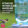 Perky-Pet Hummingbird 32 oz Glass/Metal Mason Jar Nectar Bird Feeder 5 ports (Pack of 2)