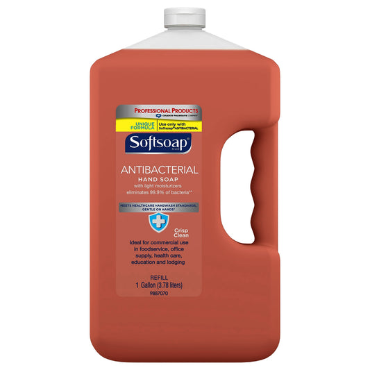 Softsoap Crisp Clean Scent Antibacterial Liquid Hand Soap Refill 1 gal (Pack of 4)