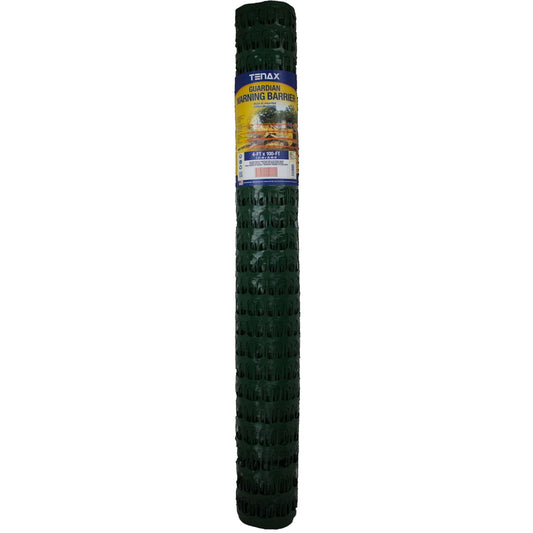 Tenax Guardian Green Polyethylene UV Stabilized Warning Barrier 100 L x 4 H ft.
