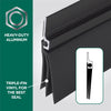 M-D Building Products Black Aluminum/Vinyl Sweep For Doors 36 in. L X 2 in.