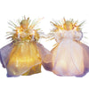 Celebrations White/Gold Angel Indoor Christmas Decor 9 in.