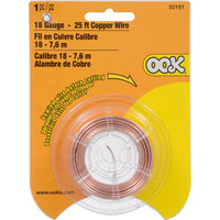 OOK Copper Soft & Flexible 18 ga. Hobby Wire 25 L ft. (Pack of 8)