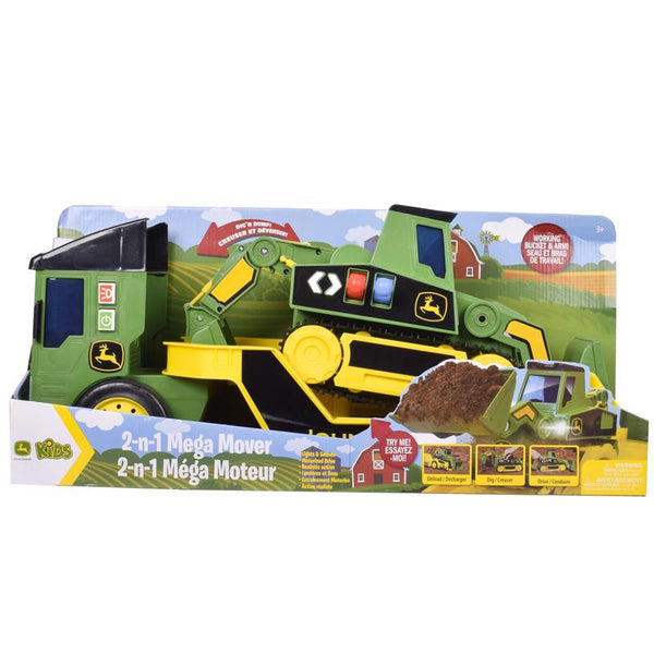 John Deere Maxx Power 2 en 1 Mega Mover Multicolor