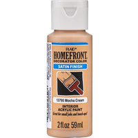 Homefront Satin Mocha Cream Craft Paint Exterior and Interior 2 oz (Pack of 3)