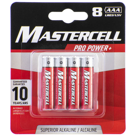 Dorcy Mastercell AAA Alkaline Batteries 8 pk Carded