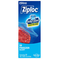 Ziploc Freezer Bag 19 pk Clear (Pack of 12)