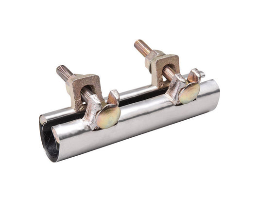 BK Products 1 in. Galvanized 430 Stainless Steel Pipe Repair Clamp