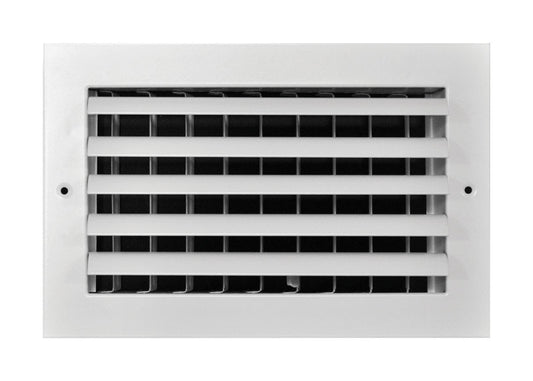 Tru Aire 6 in. H x 10 in. W 1-Way White Aluminum Wall/Ceiling Register