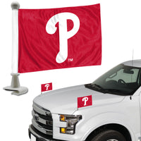 MLB - Philadelphia Phillies Ambassador Car Flags - 2 Pack