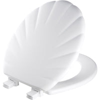 Mayfair by Bemis Shell Round White Enameled Wood Toilet Seat - Deal of The Week