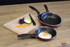 Coral Red 8" Porcelain On Steel Frying Pan