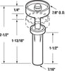 Prime-Line Mill White Steel Guide Wheel 2 pc