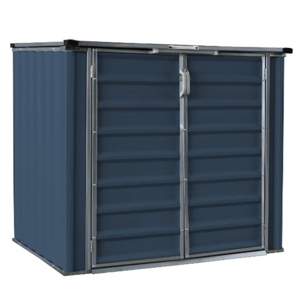 Cobertizo de almacenamiento horizontal moderno de metal de 6 pies x 4 pies de Build-Well sin kit de piso