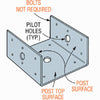 Simpson Strong-Tie ZMax 3.25 in. H x 3.56 in. W 18 Ga. Steel Post Base (Pack of 50)