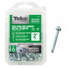 Teks No. 12  x 2 in. L Hex Washer Head Zinc-Plated Steel Sheet Metal Screws 60 pk