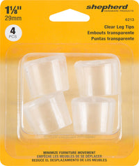 Shepherd Hardware Thermoplastic Ethylene Table/Chair Leg Tip Clear Round 1-1/8 in. W 4 pk